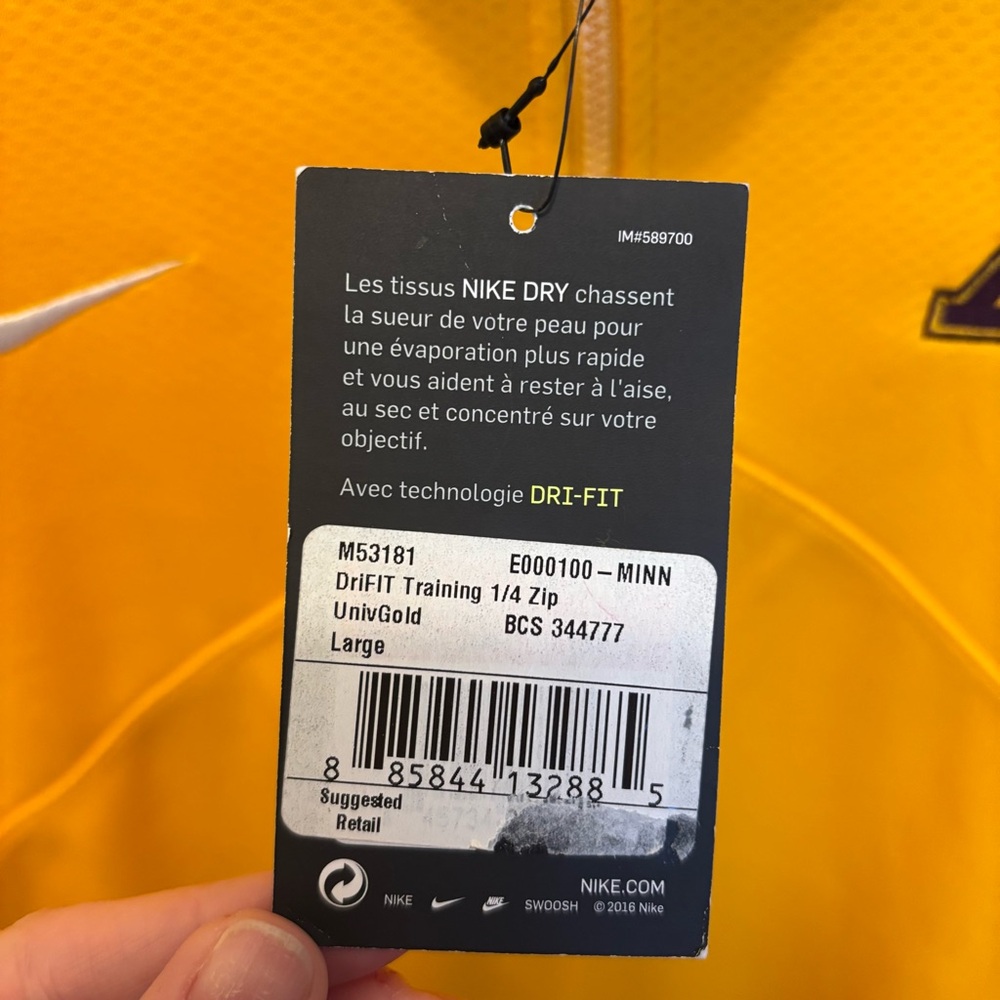 NWT Men’s University of Minnesota Nike Quarter-Zip Pullover - Picture 5 of 6
